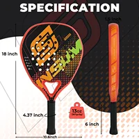 INSUM Padel Racket Lightweight Padel Tennis Racquets With Diamond Shape & Anti-Vibration System Suitable For Beginner To Advance 3