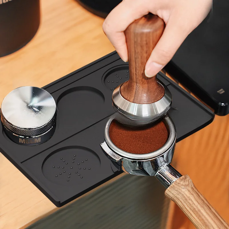 

Solid Color Coffee Press Pad Italian Bar Tabletop Silicone Non-slip Storage Mat Multifunctional Press Powder Square Mat