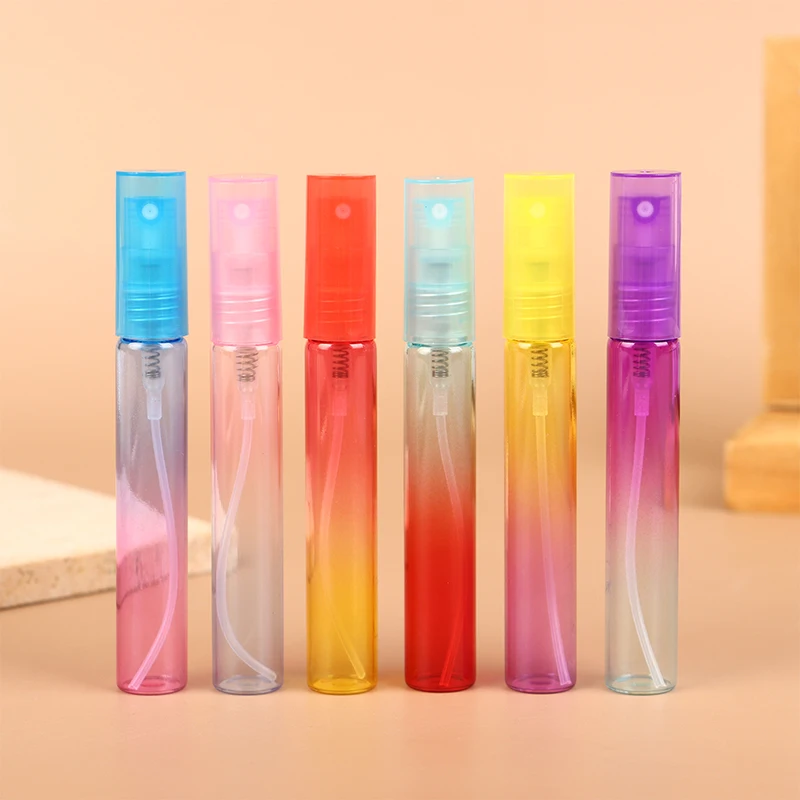 1Pc 8ml Mini Colorful Refillable Glass Spray Bottle Atomizer Container Portable Perfume Pump Bottle Travel Spray Bottles