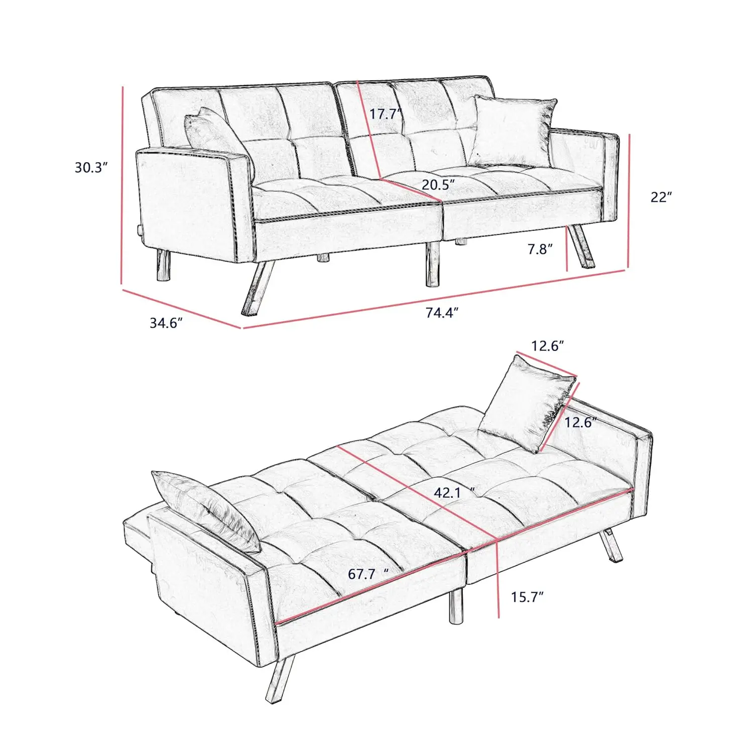 Thumbnail 2 - #51 Highest Rated Convertible Sofa Beds to Buy in 2026