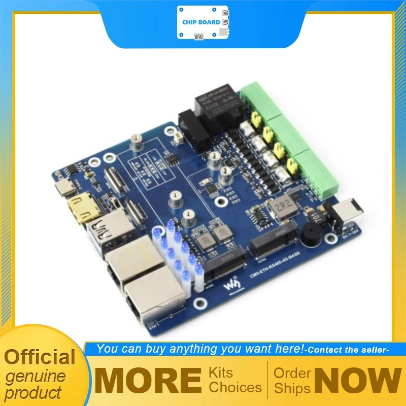 

Многофункциональная плата Waveshare CM5, двойной гигабитный/2.5G Ethernet, RS485, 4G/5G, выход 4K, док-станция для Raspberry Pi CM5
