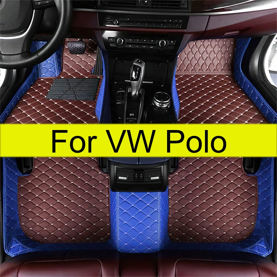 Car Floor Mats For VW Volkswagen Polo Hatchback 2011 2012 2013 2014 2015 2016 2017 2018 Custom Foot Pads Interior Accessories