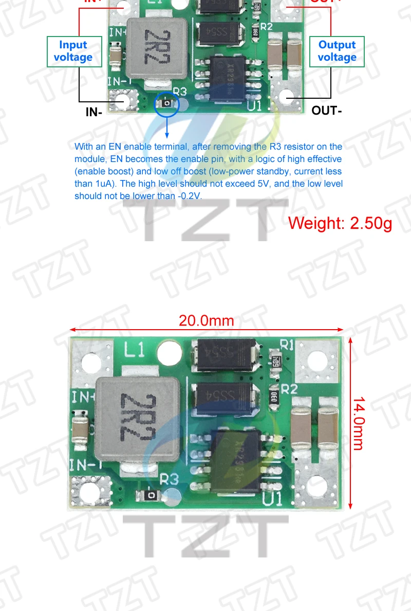 TZT 5V 3A 9V 1A 12V 1A DC-DC Step-Up-Leistungsmodul, Booster-Leistungsmodul, Spannungsregler, Schnelllade-Konverter, Stabilisator – Detail 2