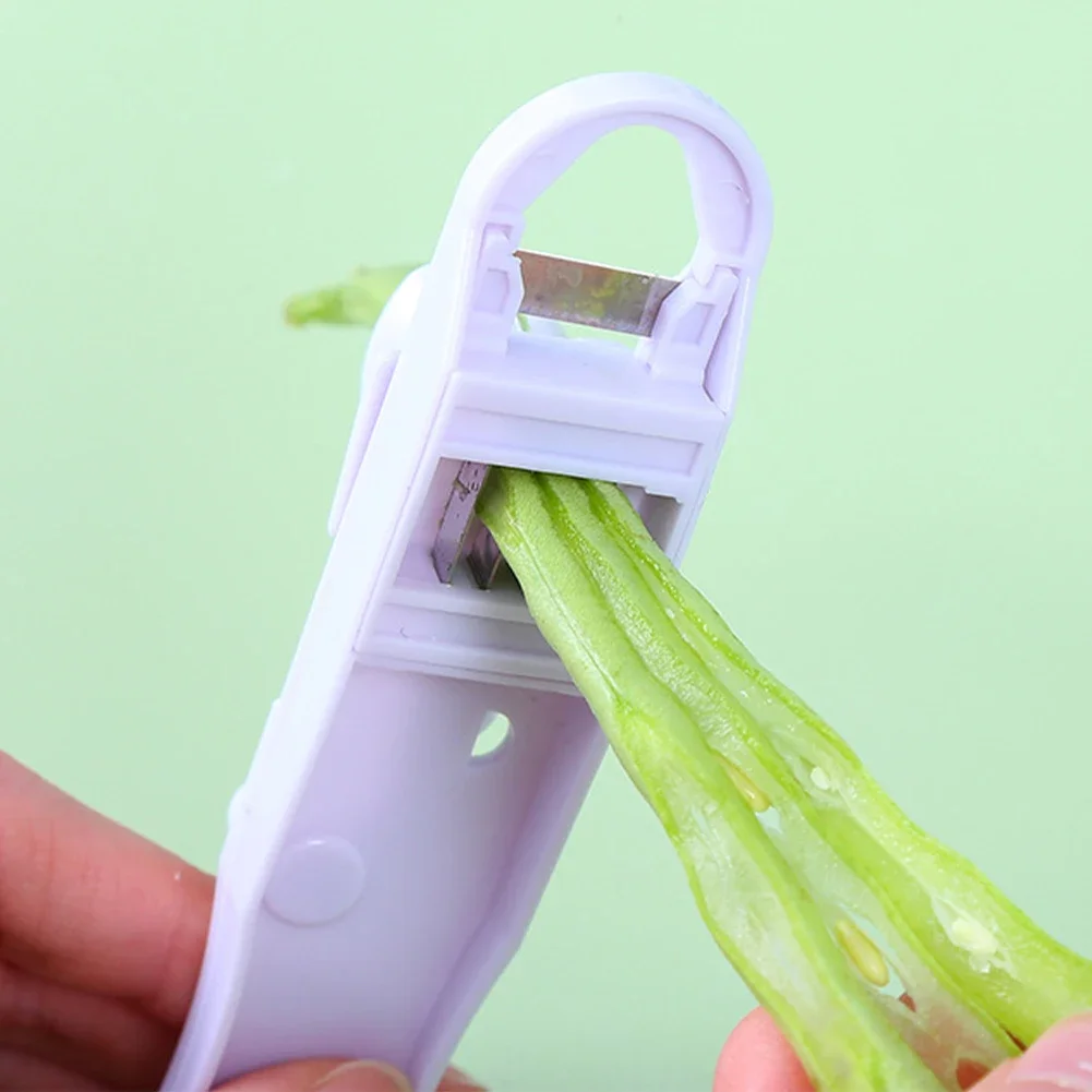 

Long Cutter Stringer Remover Stainless Steel Blade French Style Kitchen Veggie Slicer Green Runner Bean Vegetable Slicer Zester