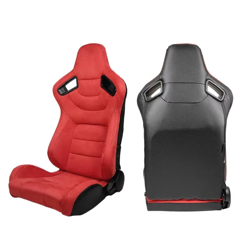 

BJYD Wholesale Racing Sport Car Seat Reclinable Black Strip PVC Leather Left Right Racing Bucket Seats