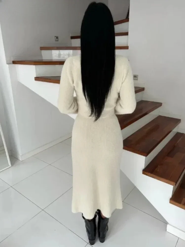 Sets of Women 2 Pieces Autumer Winter Sweater Elegant Pullover Women's Suit with A Skirt Set Slim Soft Warm Korean New Two Piece