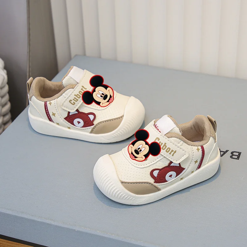 

Детская обувь для малышей с Микки Маусом Disney, новая весенне-летняя повседневная обувь на мягкой подошве для мальчиков и девочек, кроссовки с героями мультфильмов