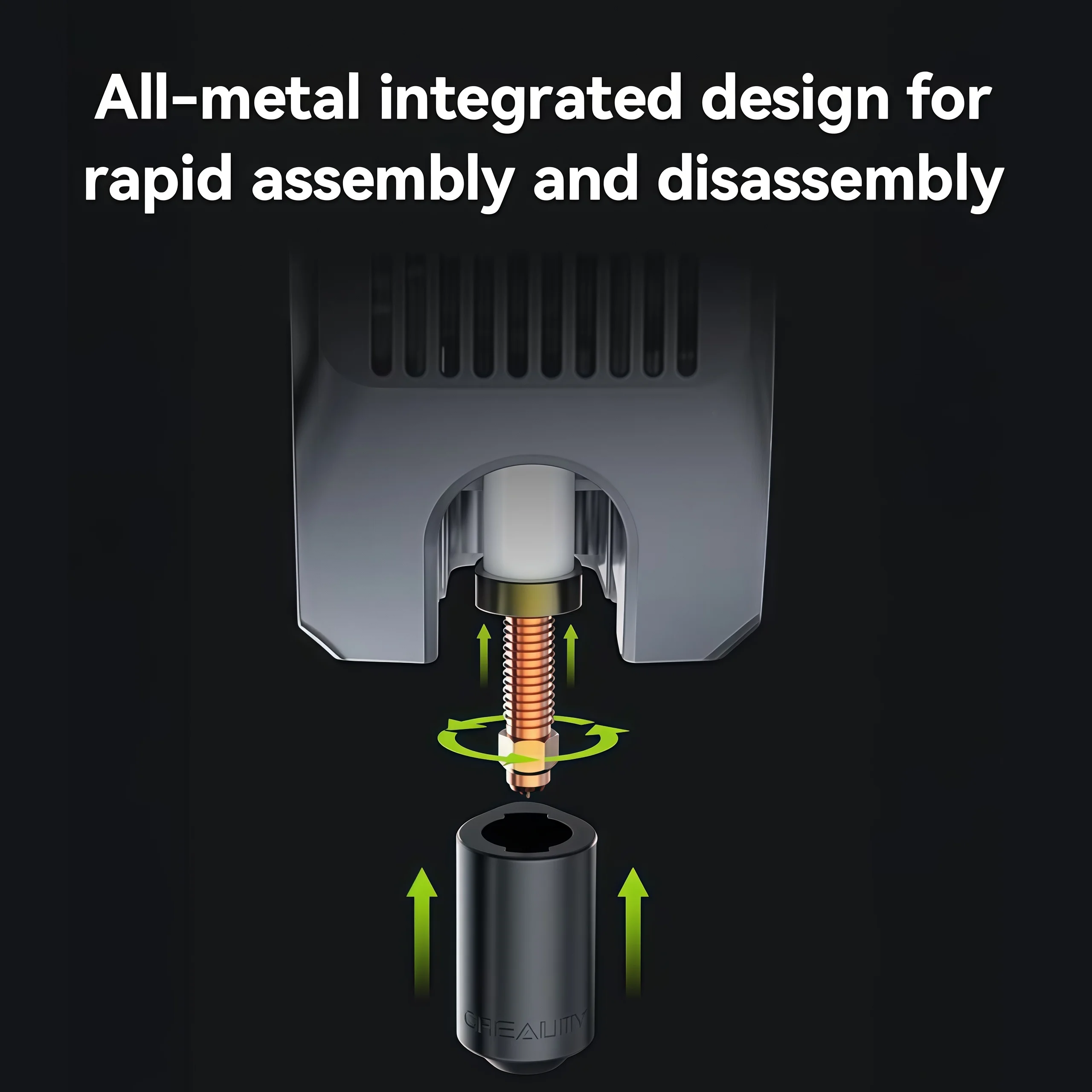 Original Creality Hi/K2/K2 Pro/K2 Plus Unicorn Quick-Swap Nozzle Kit,High-Flow Steel-Tip Copper Nozzles &Titanium Alloy Heatsink