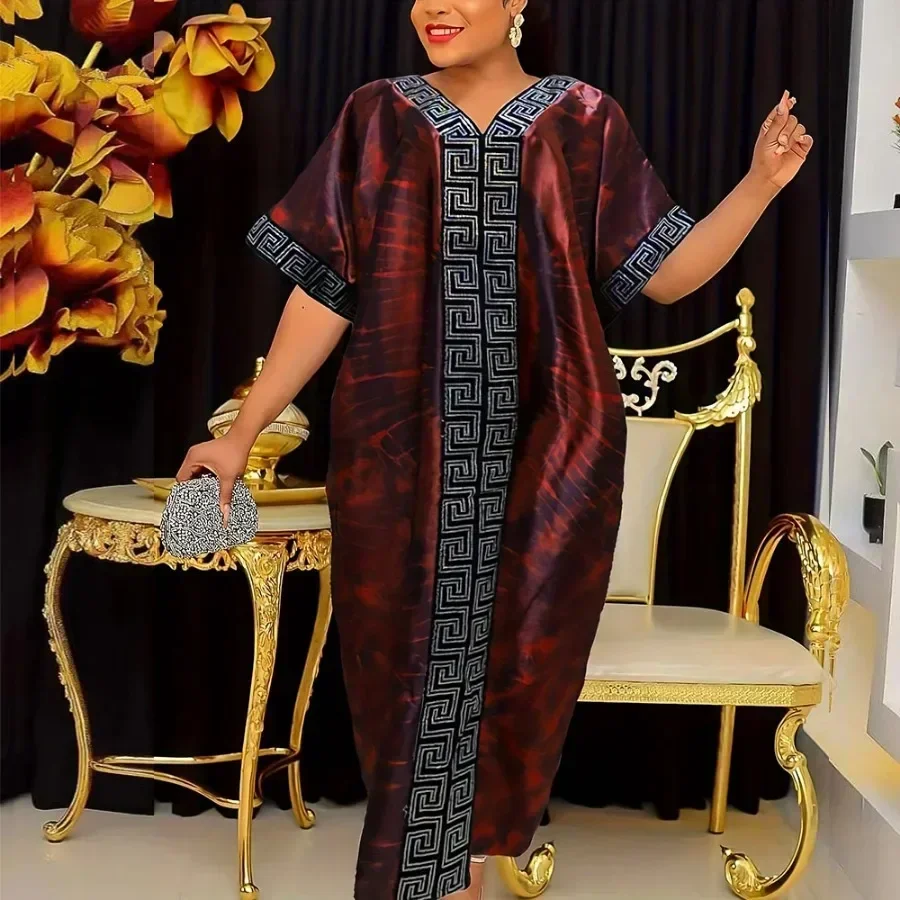 

2025 African Dresses for Women Muslim Fashion Abayas Boubou Dashiki Ankara Outfits Evening Gown Dubai Kaftan Abaya Robe Outfits