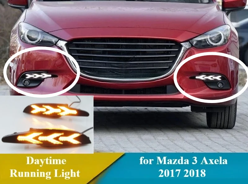 for Mazda 3 Axela‌ 2017 2018 Daytime running light modification durable exterior accessories for daytime running front fog light