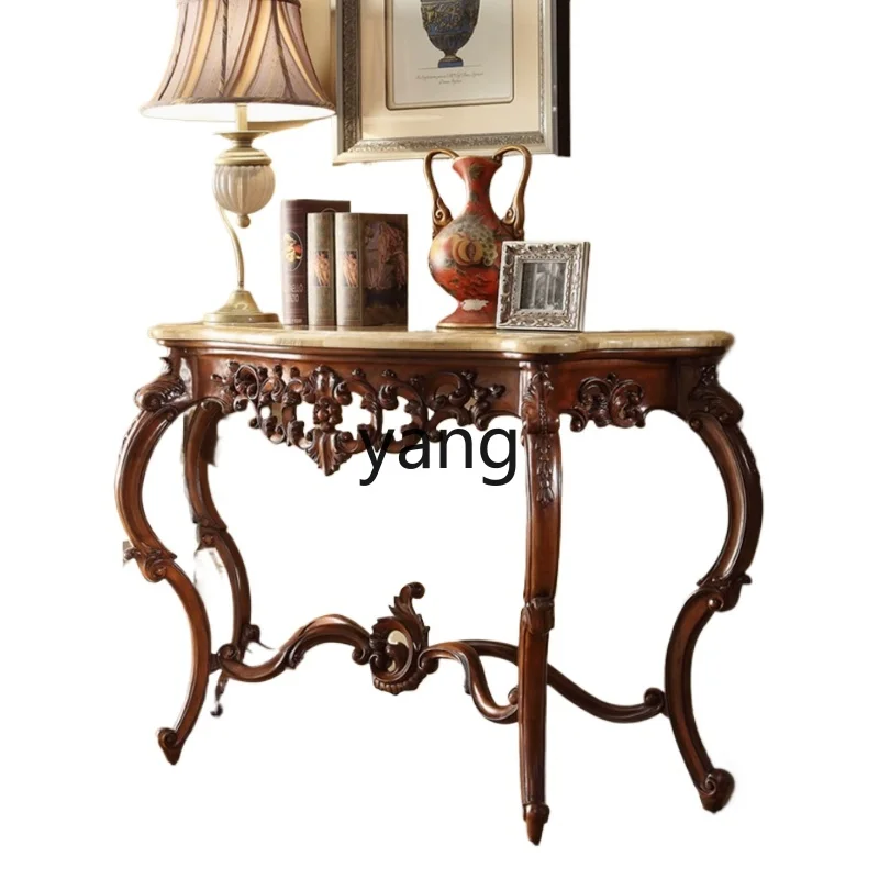 

LZR American retro entrance table, foyer cabinet, living room decoration table against the wall, entrance table,