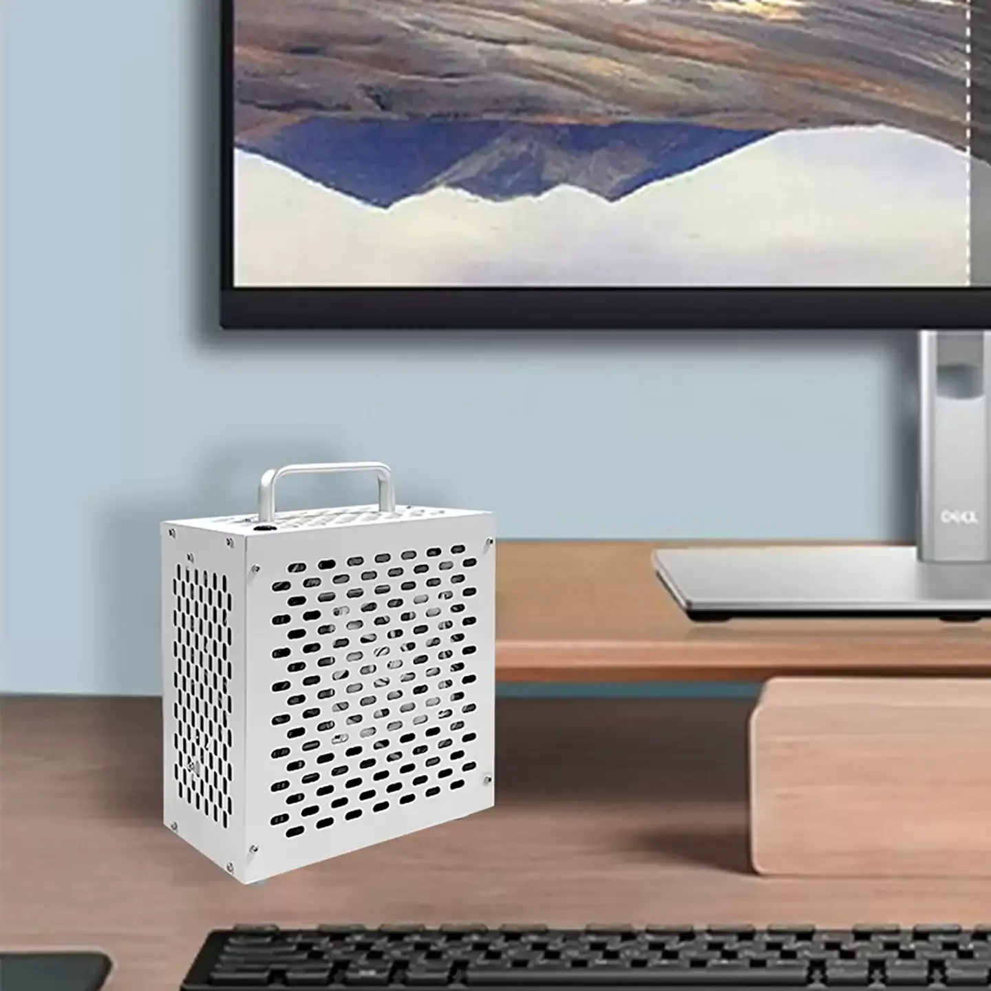 Mini Portable ITX Computer Case, Supports 1U Power Supply, Desktop Air Cooling Small PC Chassis
