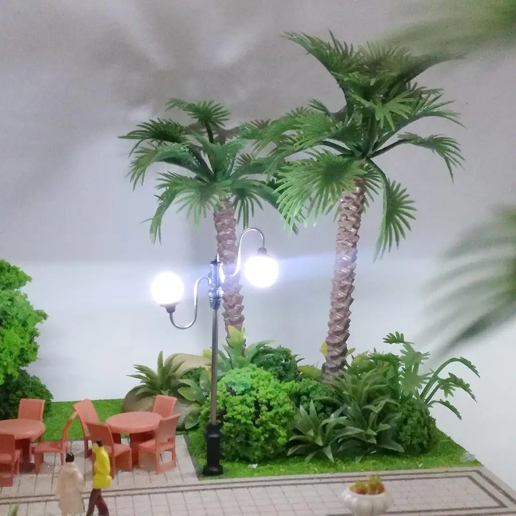 5 Pieces Model Railway Train Lamps Leds, Garden / Lawn / Miniatures Landscape Lighting Lamps Street Lgihts, Scale, 7cm 3V