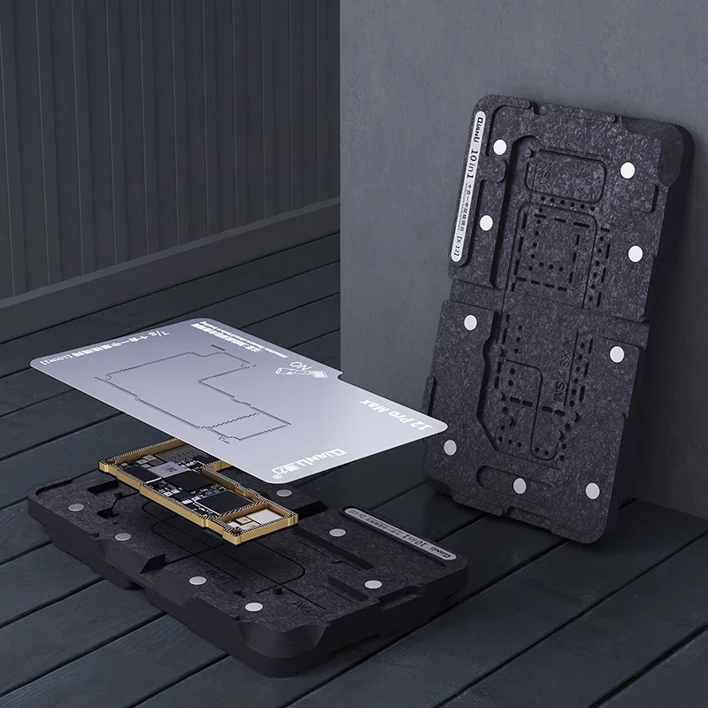 Imagem -03 - Qianli-magnético Bga Tin Planting Platform para Iphone X12 Pro Max Motherboard Quadro Médio Reballing Stencil Template 3d 10 em 1