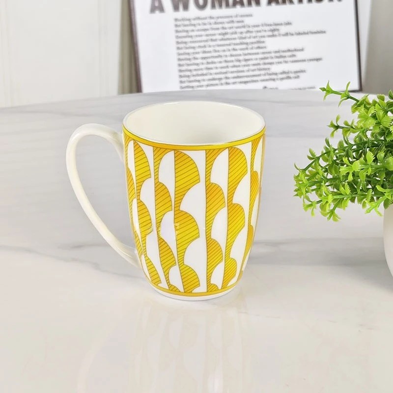 Sunshine Series Ceramic Mug Breakfast Water Cup Office Home Bone China Cup Gift Recommendation