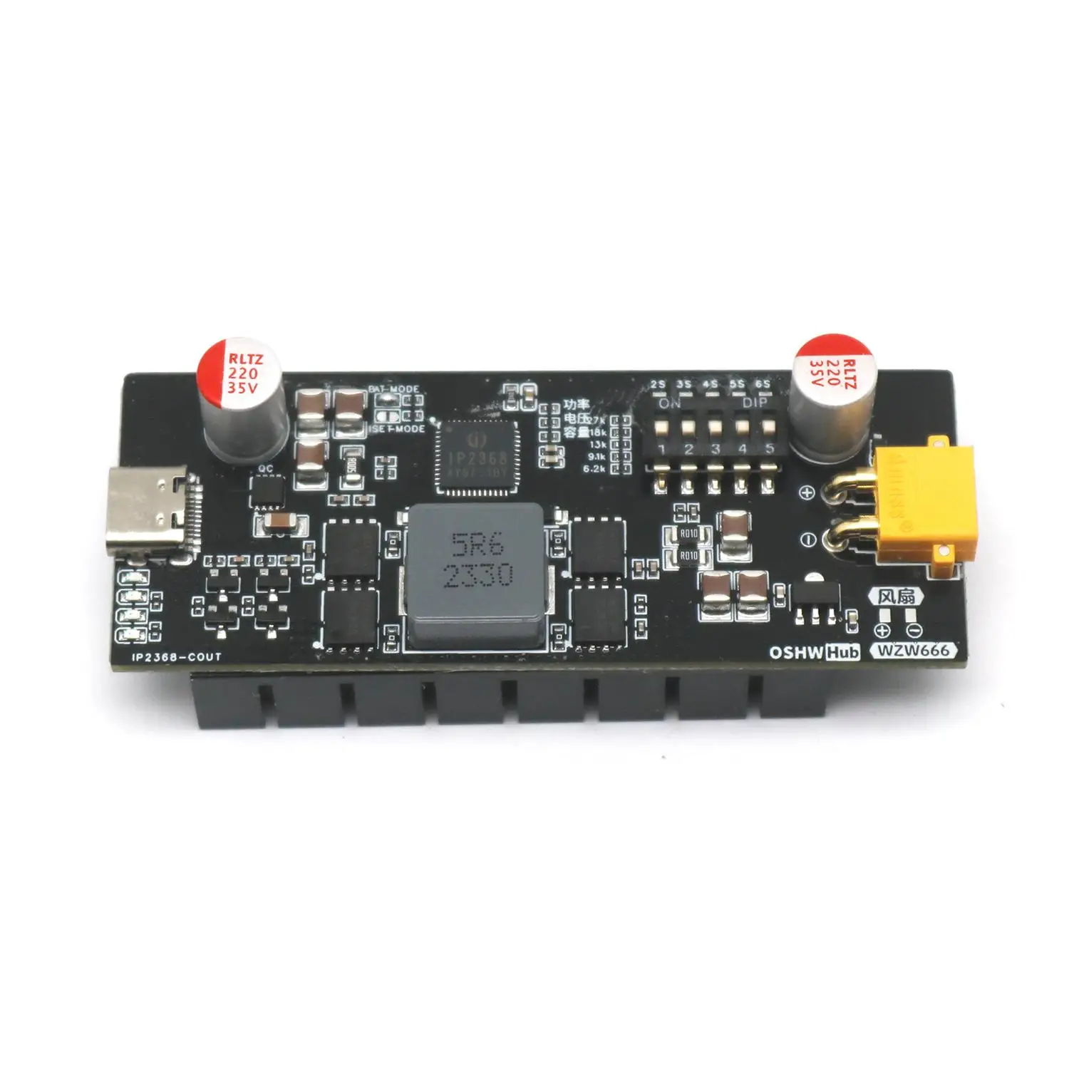 ‌100W 5A BMS Charger IP2368 2S 3S 4S 5S 6S Lithium/Li-ion Lifepo4 Battery USB XT30 Bidirectional Fast Charging & Discharging‌