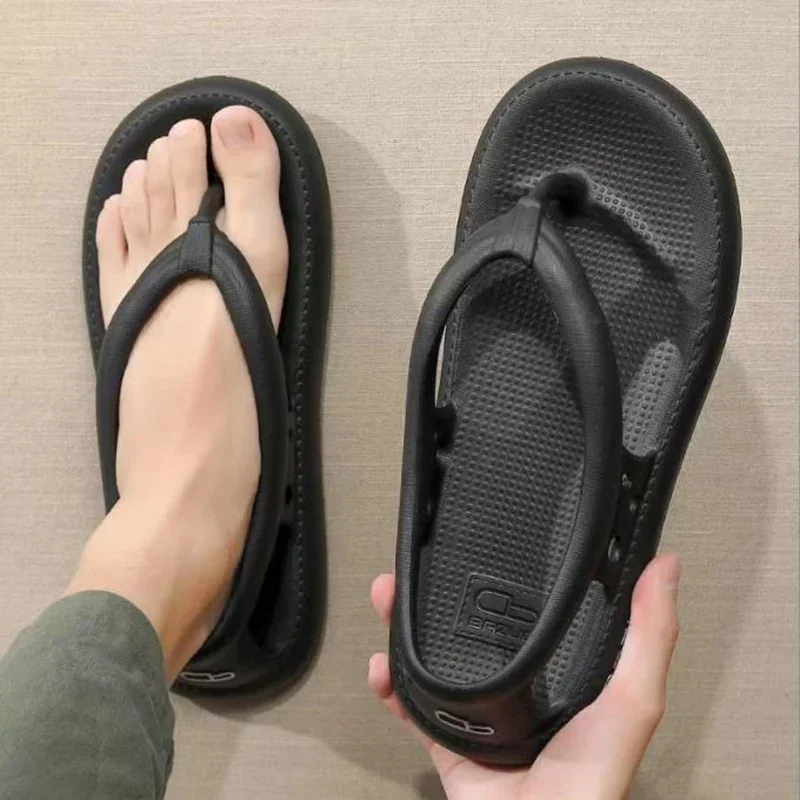 Flip Flops Mens Thong Sandals Summer 2025 Female Shoes Thick Bottom EVA Non-slip Slide Slippers Outdoor Indoor Couples Shoes