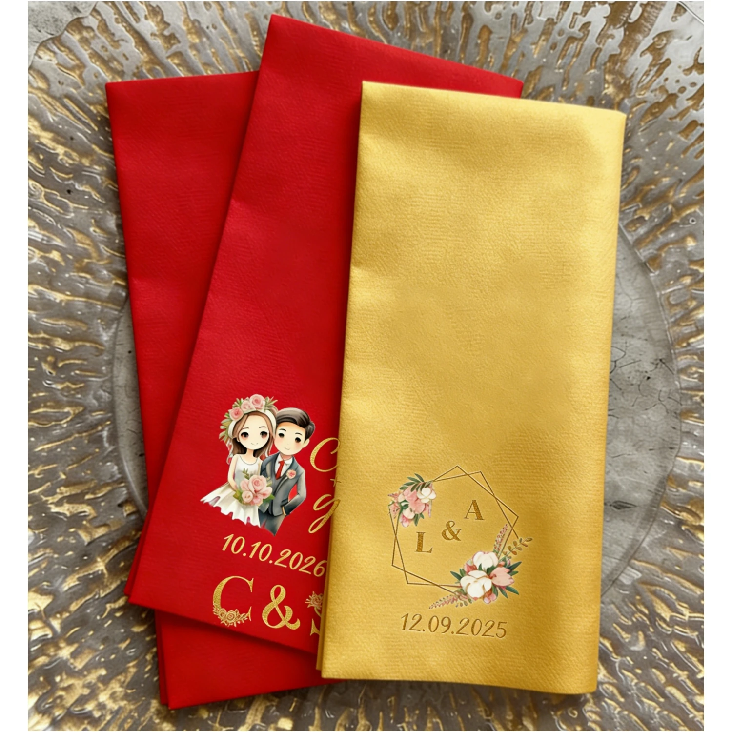 

Салфетки Sheepsew Gold Foil, 100 шт., имитация льна, мягкие, одноразовые, персонализированные, для свадебного ужина