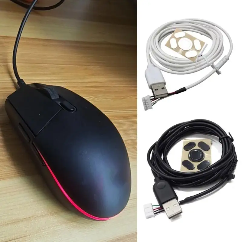 652F Complete Mouse Upgrades Rubber Wire Surfaces Adaptive Feet Screwdriver for G102