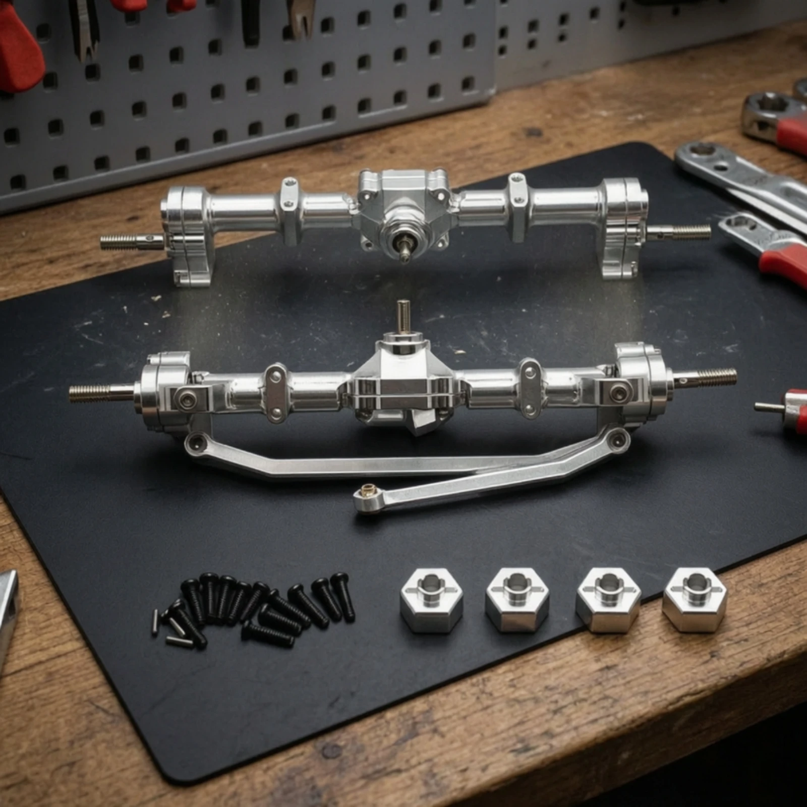 RC Car Axle Kit Metal RC Axle with Couplers Axles Replacement Hardware Easy to Install for Builders, off-Road Builds