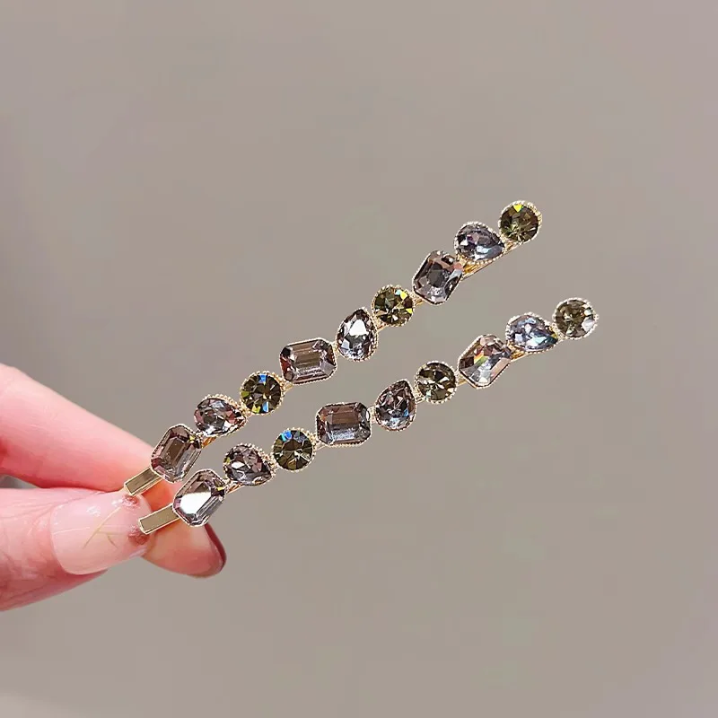 Modische Vintage Strass-Haarspangen Elegante Seitliche Haarklammern Luxuriöse Damen-Haaraccessoires