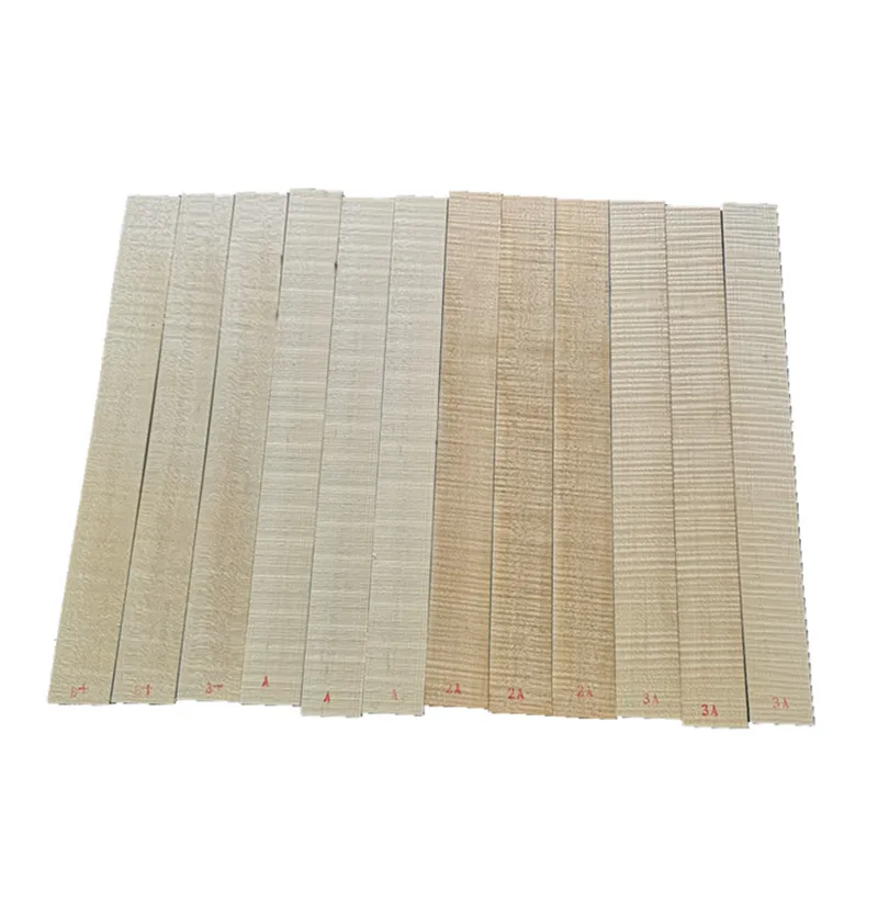 Grade 3A/2A/A/B European German maple violin side panels material Diameter cut  for wood fittings