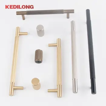 KEDLO Evropská luxusní masivní mosazná reliéfní zlatá rukojeť 500 mm dlouhá americká retro starožitná zásuvková rukojeť s T-rukojetí, niklová rukojeť pro skříňky 10 nejlepší prodej zlaté úchytky skříněk - №8