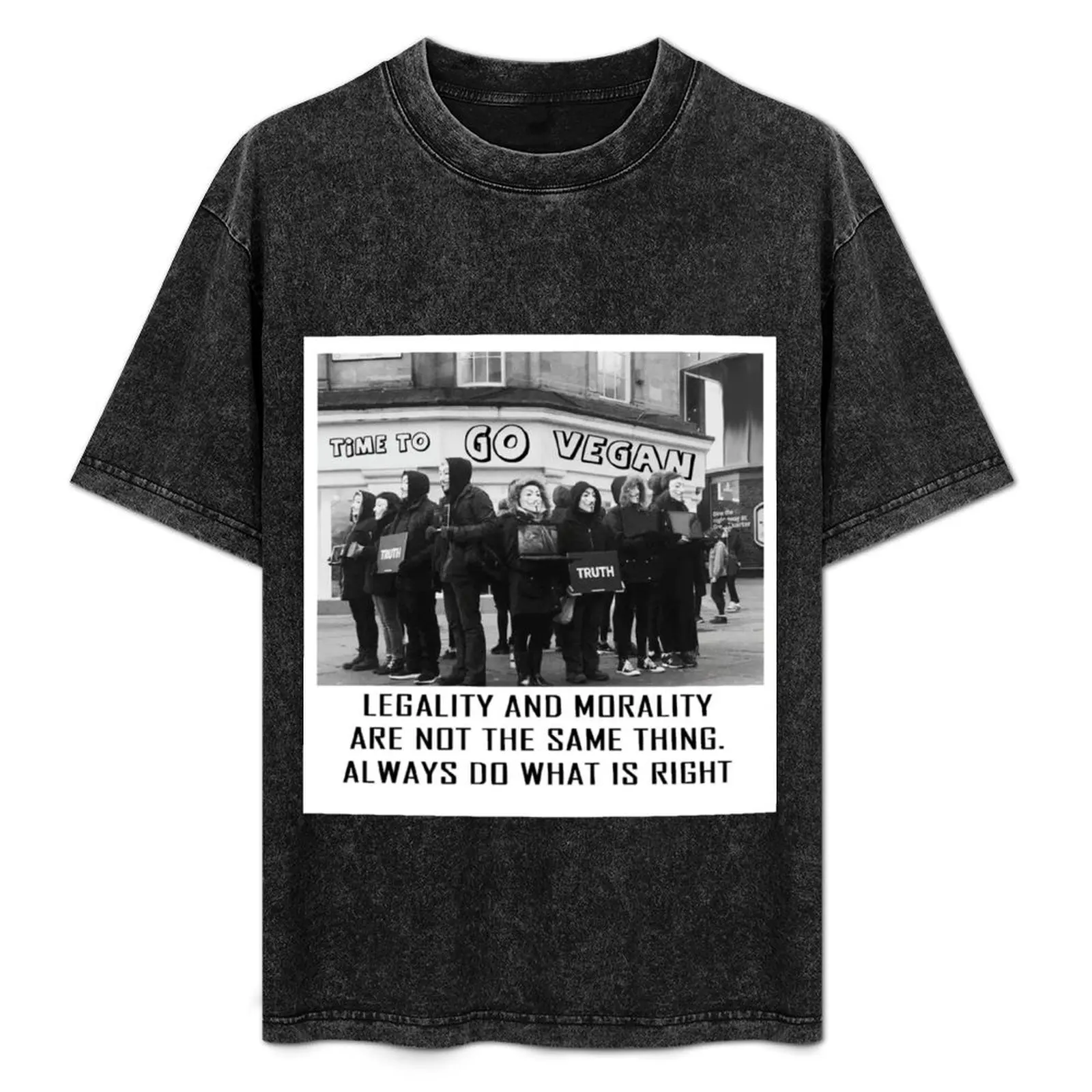 

Anonymous for the voiceless cube of truth vegan animal rights T-Shirt Work Wear Short Sleeve T-Shirt