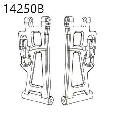 MJX Hyper Go 14209 14210 Modifiziertes Zubehör Differential Stoßdämpfer Reifen Stoßstange Getriebearm Shell 1/14 RC Auto Ersatzteile