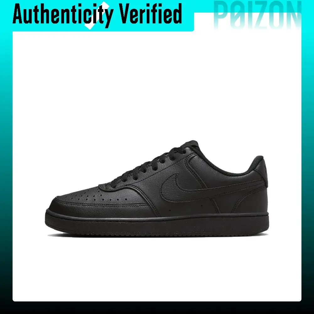 Nike Court Vision Low Synthetic Leather Comfortable Low top Skateboard Shoes Unisex Black DH2987-002