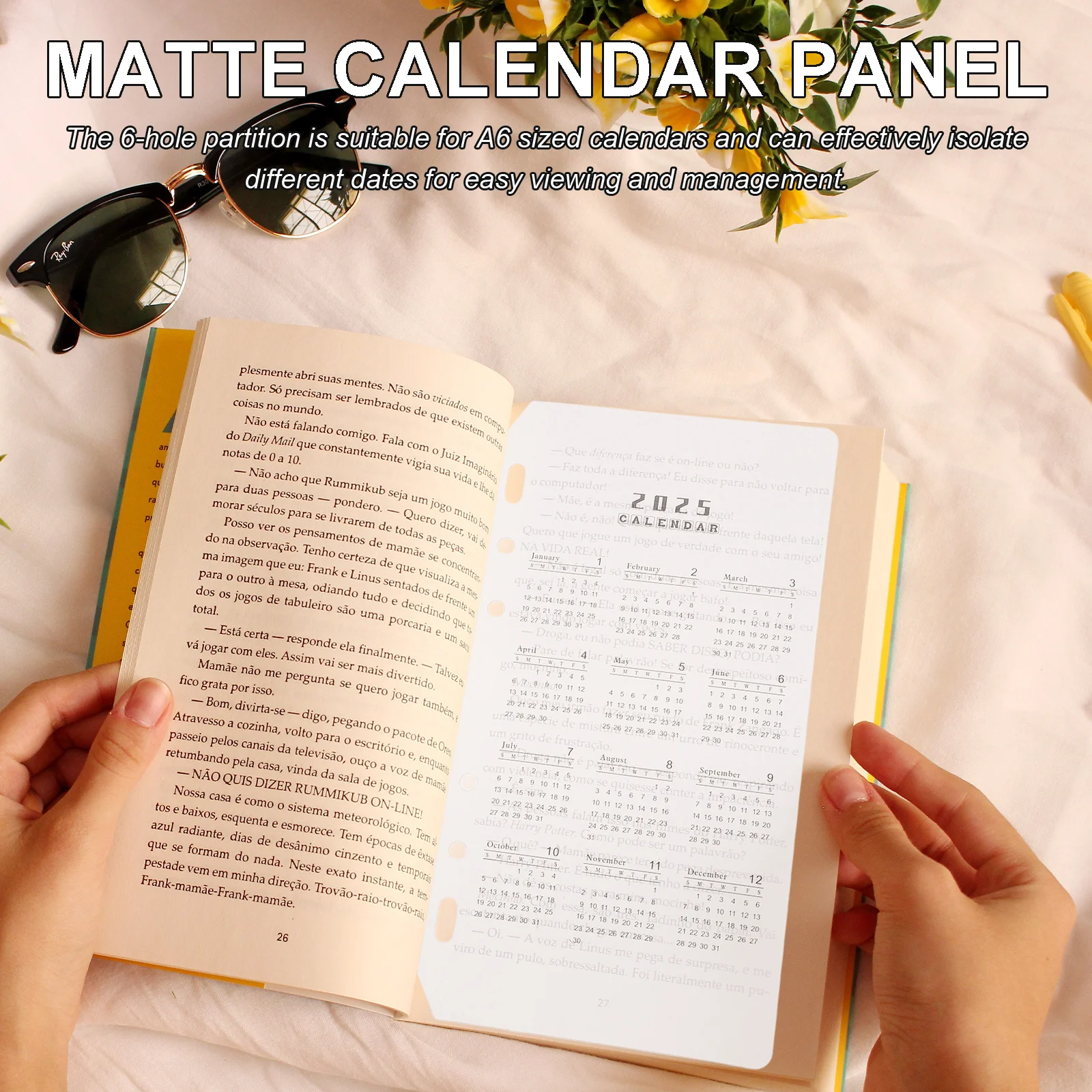 

10pcs Calendar Notebook Dividers Transparent Frosted Loose Leaf Binder Separators For Household Organization Daily Planner