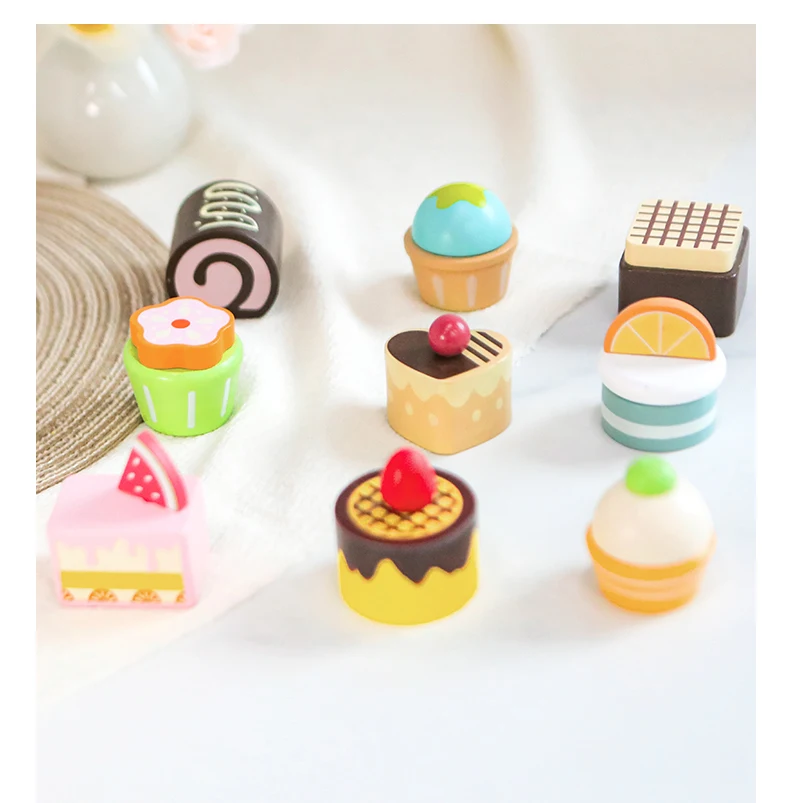 Hölzerne Küche, Rollenspiel-Set, Montessori-Simulationsplatten, Geschirr, Zubehör, Küchenspielset, Spielzeug für Kleinkinder, Geschenke ab 3 Jahren – Detail 24