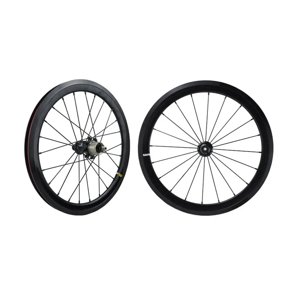 JKlapin 74x112MM 4 Bearing Alloy Wheels Rims For Brompton Bicycle 16Inch 349 External 7Speed 30MM 6Pawls Wheelset