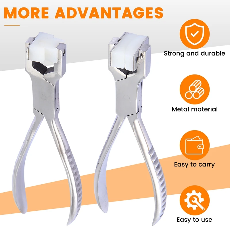 2 Pcs Ring Making Kit Chain Nose Pliers Bending And Wrapping Metal Tool Stainless Steel Ring Bender Ring Bending Tool