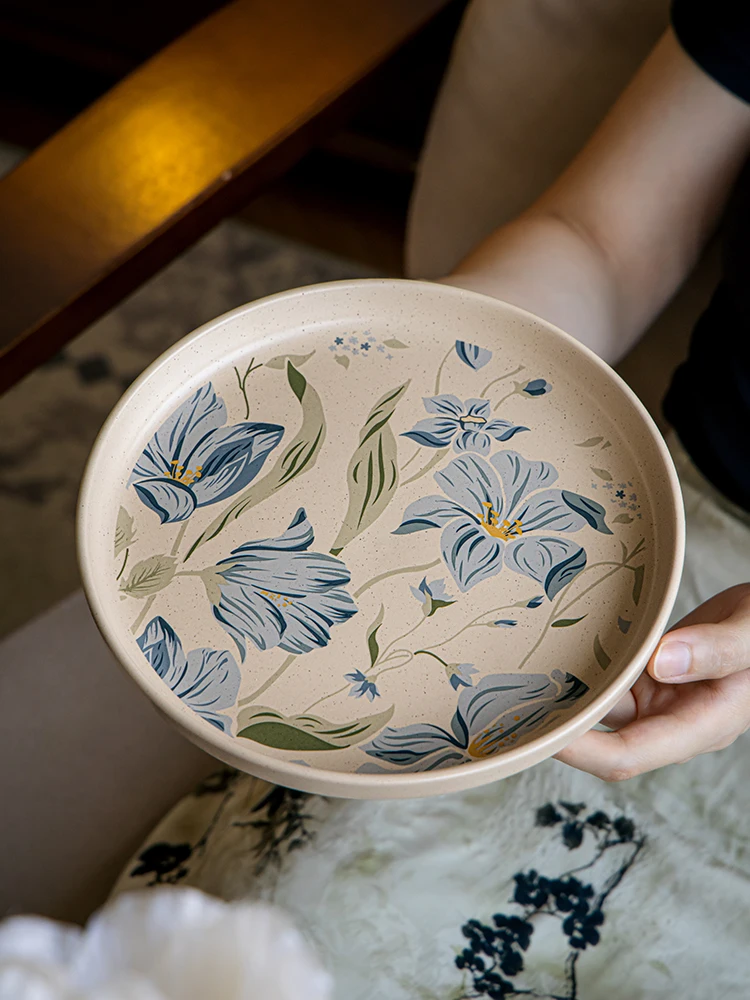 

5 Inch Matte Ceramic Plate Beautiful Dinner Plate Western Dish Hotel Breakfast Dessert Plate