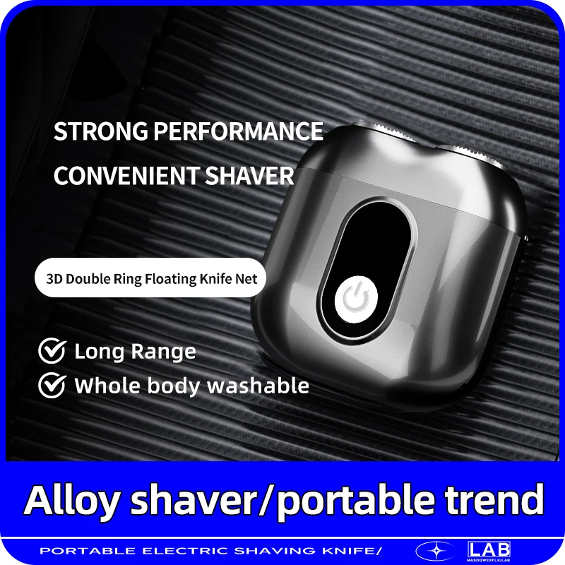 Мини-бритва On-The-Go, портативная электробритва для мужчин, сухое бритье, USB-C