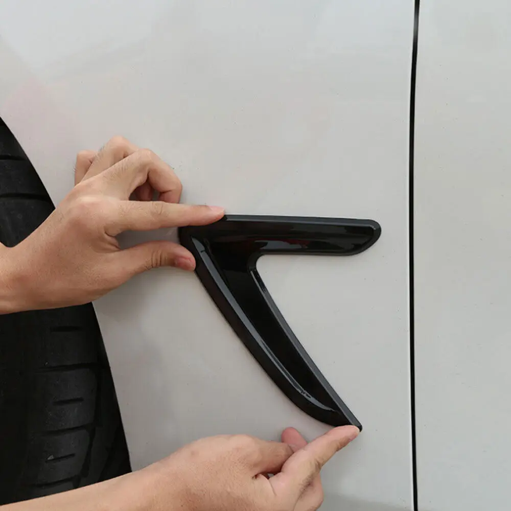 Kit aksesori hiasan penutup ventilasi aliran udara Fender samping mobil hitam Gloss untuk BMW F30 F32 3 4 Series 2012-2018