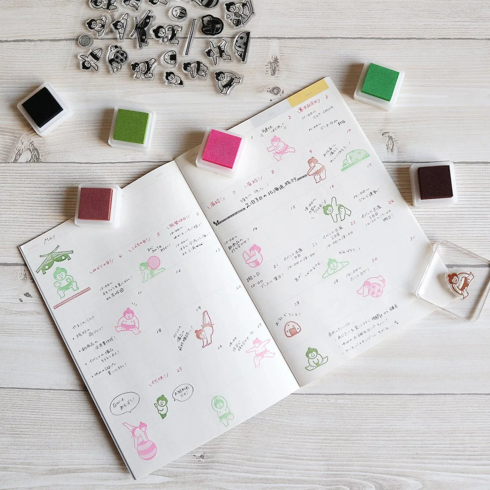 مجموعة طوابع شفافة للحرف اليدوية اليابانية، ختم شفاف لطيف لمخطط القصاصات، والمذكرات، وصناعة البطاقات، وديكور الحرف اليدوية #4