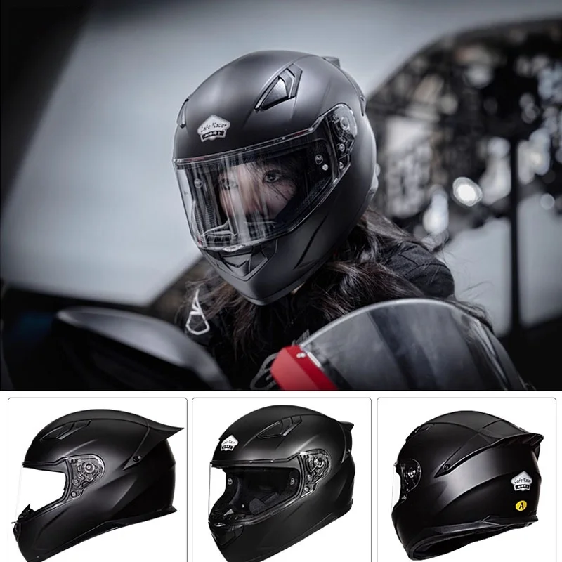 Motorcycle Helmet Fashion Full Helmet Personalized Off-road Sunscreen Lenses Windproof Noise Reducing Personalized Tail Wing
