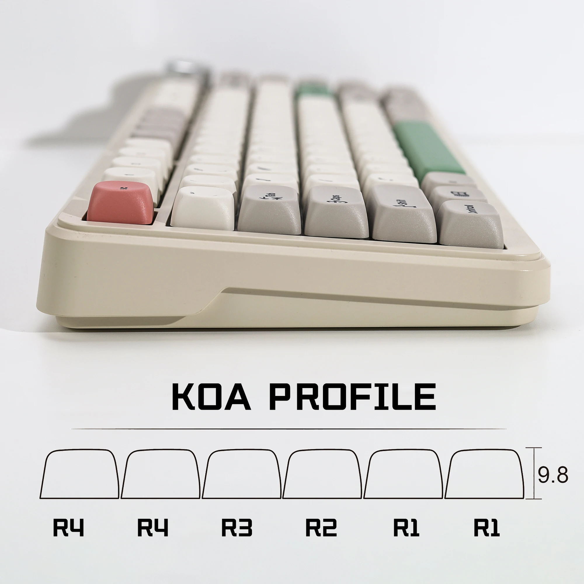 KBDiy Retro GMK 9009 Theme Keycap Simple KOA MOA Profile PBT ISO MAC Keycap For MX Switches 60 Gaming Mechanical Keyboard KIT