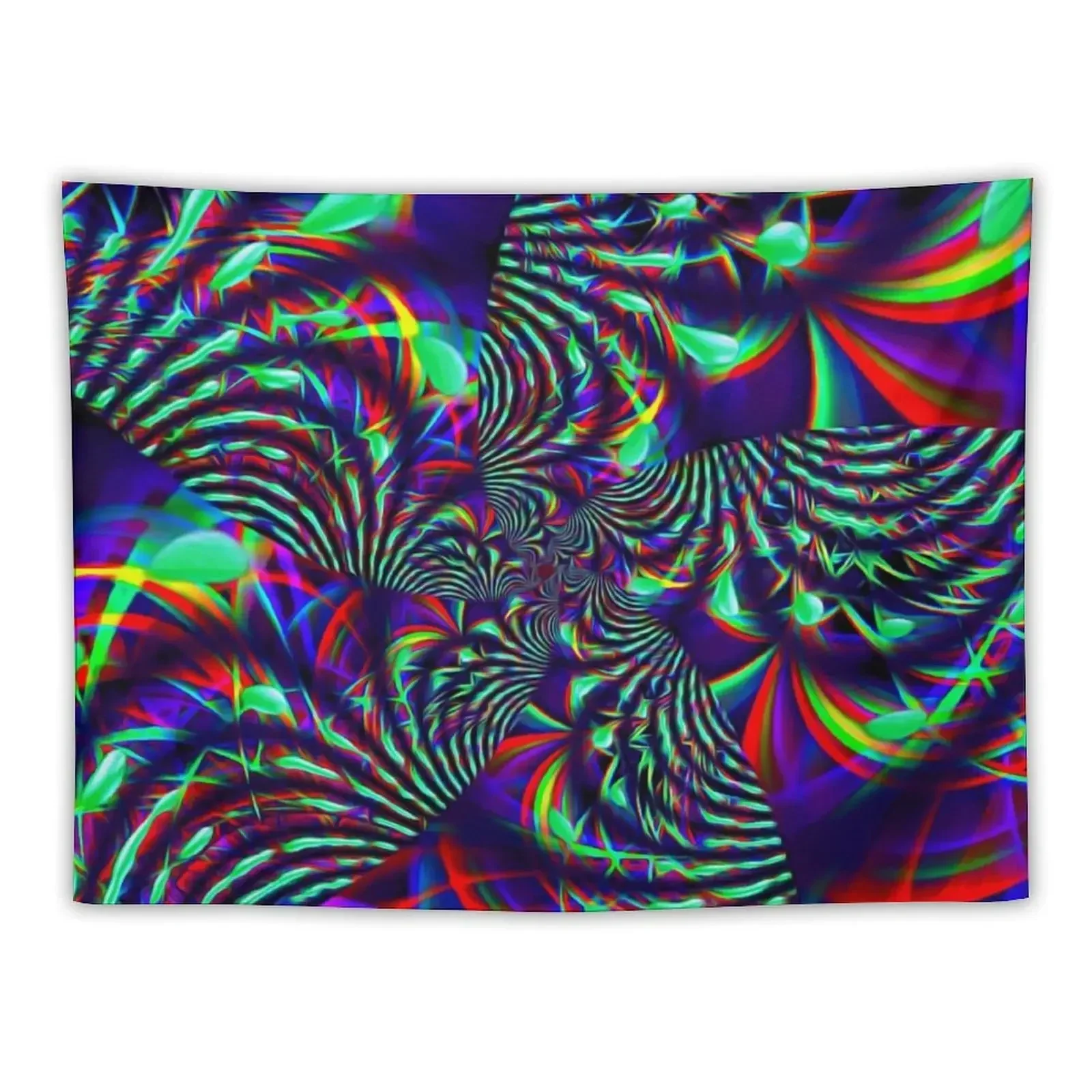 Slime Burst Fractal Tapestry Decorations For Room Wall Decorations Bedroom Decor Aesthetic Tapestry