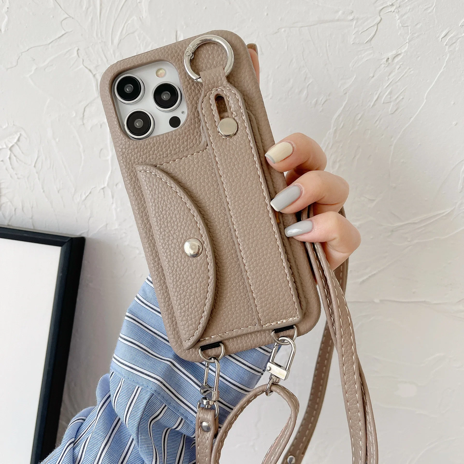 Crossbody Lanyard Wrist Strap Case for IPhone 13 12 Mini 15 14 11 Pro XS Max X XR 7 8 Plus Card Holder Wallet Leather Cover