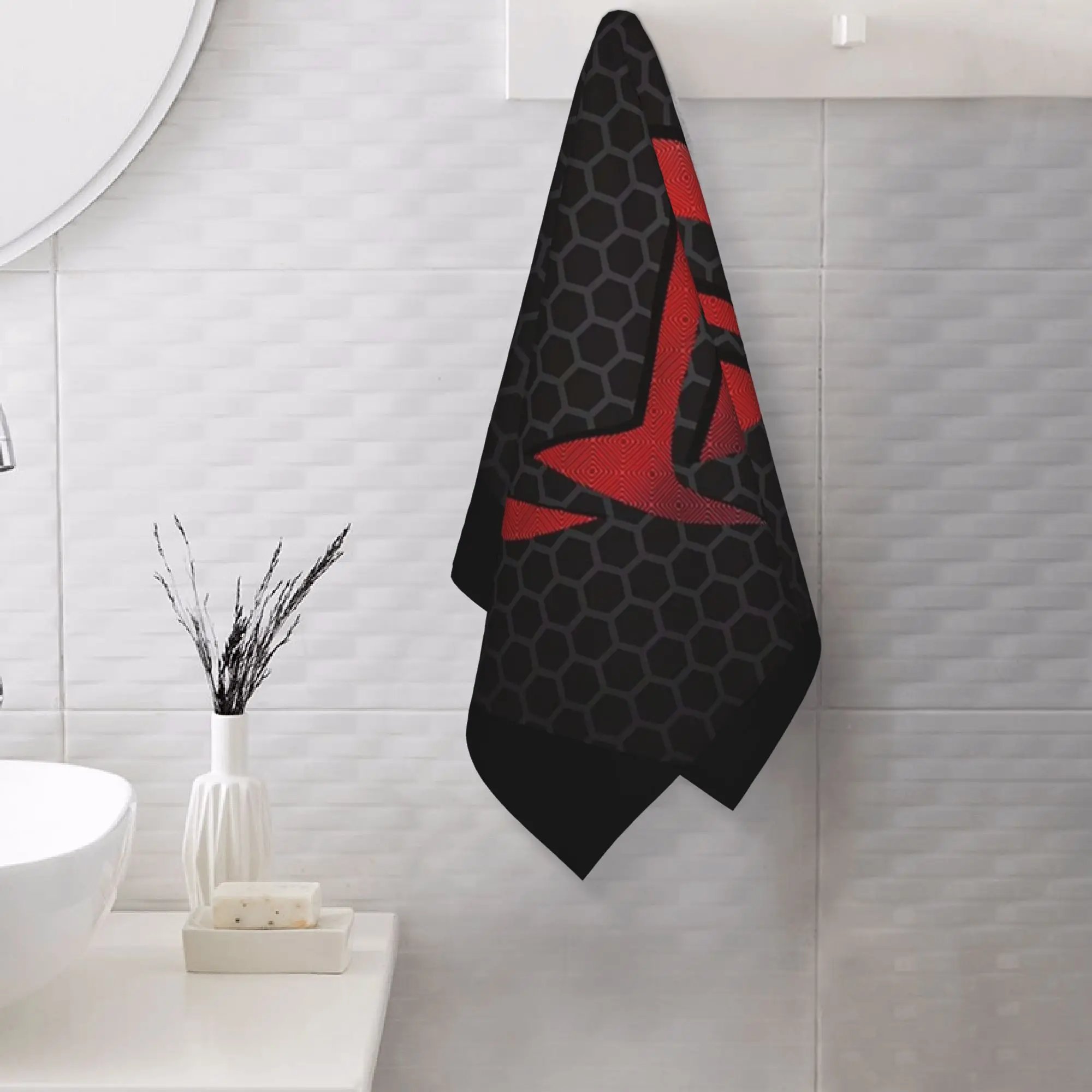 Custom Asus Rog Future Hexagon Soft Face Towel Quick Dry Pool Bath Cotton Towels Absorbent