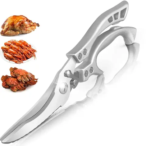 Tesoura Multifuncional de Cozinha para Legumes, Peixe, Frango, Carnes e Alimentos com Cortes Rápidos