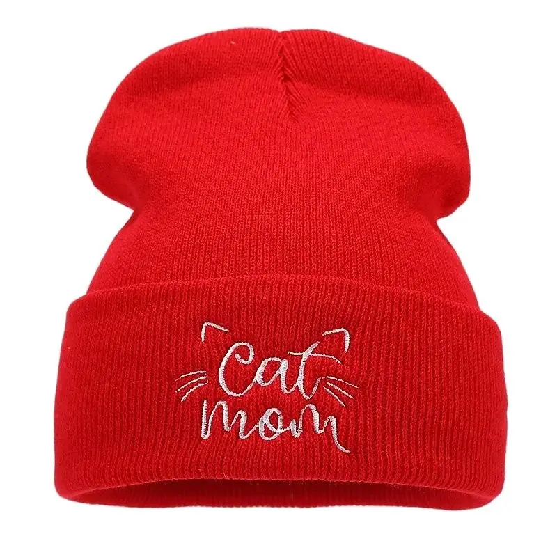 2024 Autumn Cotton Cat Letter Thicken Knitted Hat Winter Warm Hat Skullies Cap Beanie Hat for Men and Women 191