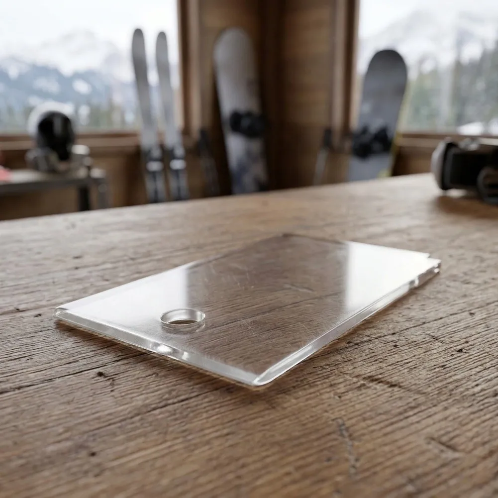 Ski Wax Scraper Made of For Acrylic for Functional Integration into Ski and For Snowboard Waxing Kits and Gear Bags