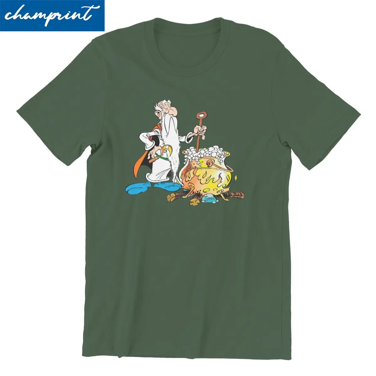 Asterix And Obelix Anime Cartoon T-Shirt Men Fashion 100% Cotton Tee Shirt Round Collar Short Sleeve T Shirt Gift Idea Tops