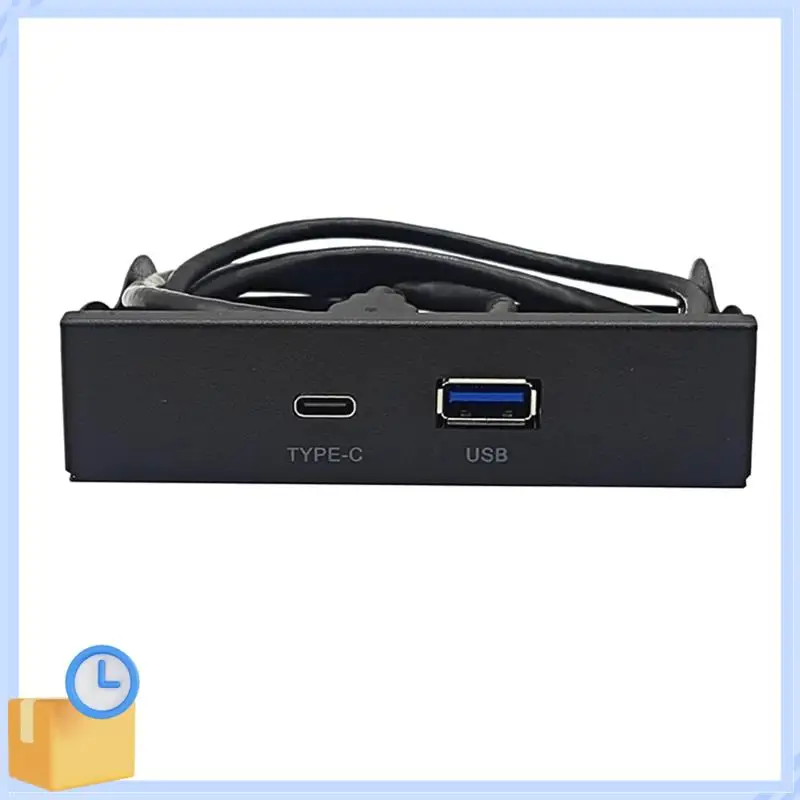 Panneau avant USB 3.0 populaire pour PC, 1 Port USB3.0 + 1 Port USB3.1 type-c, adaptateur HUB, puce VL162, USB3.2 Gen1, 5 go pour disquette 3,5 pouces