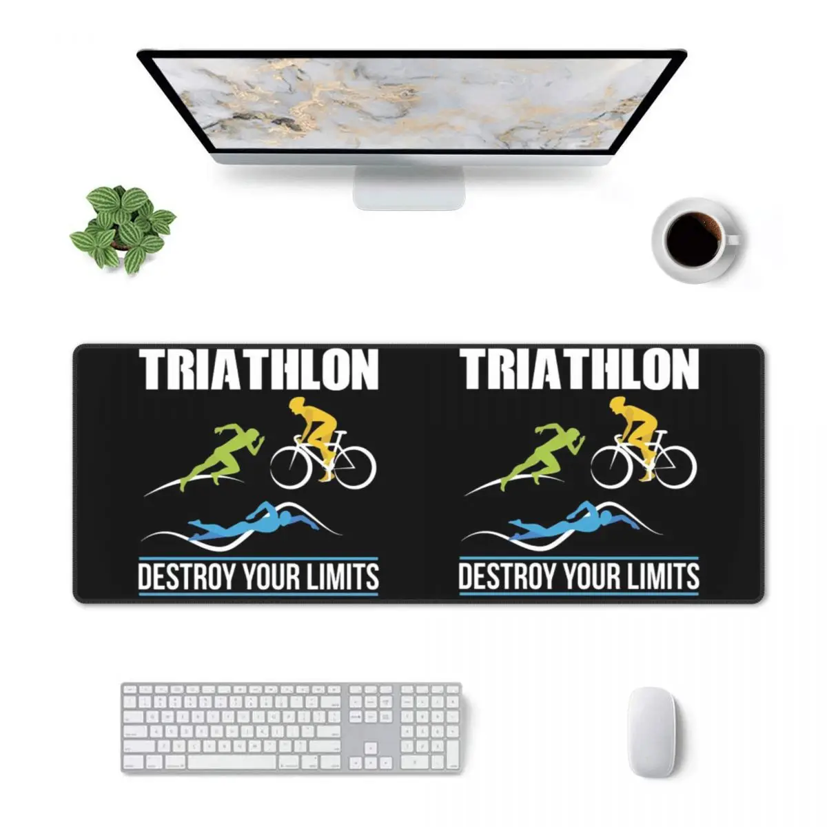 Large Mouse Pad Triathlon Swimming Cycling Running Gamer PC Laptop Mats Keyboard Carpet Computer Gaming Office Desk Mat