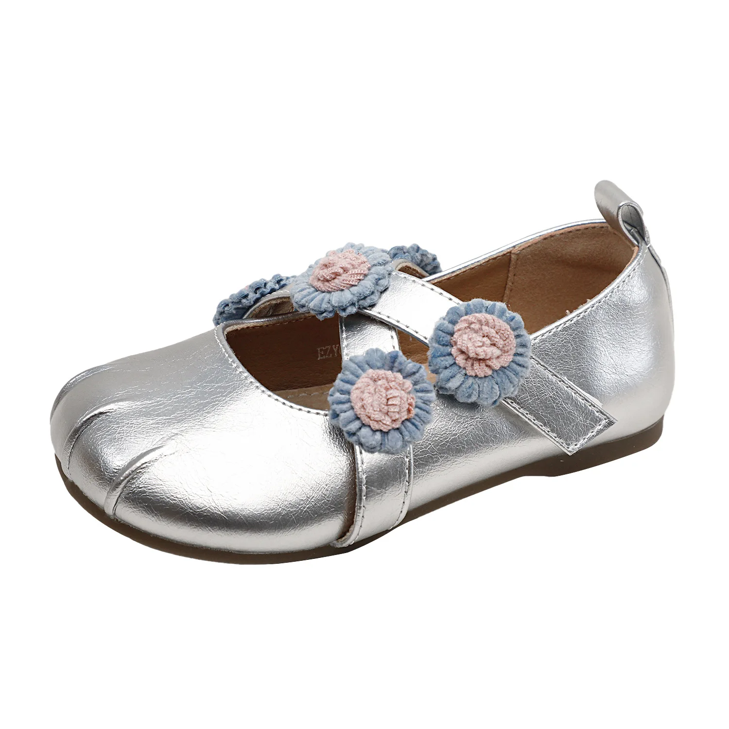 

2025 Autumn New Children's Girls Cute Flower Shallow Mouth Soft Bottom Small Leather Shoes Toddler Princess Casual Flat Shoes